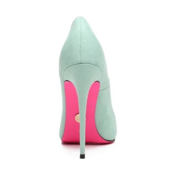 Giaro 'Taya' Pumps - Baby Blue Pink Bottoms - Picture 6 of 6